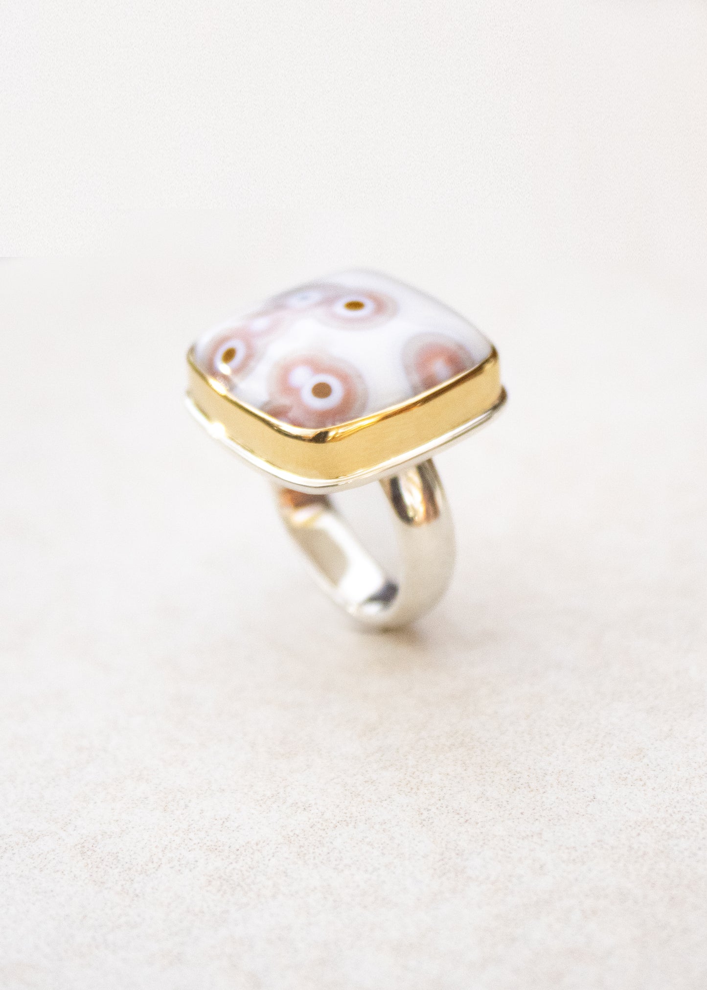Cushion Ocean Jasper Ring | Linda Blumel
