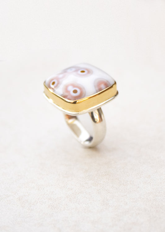 Cushion Ocean Jasper Ring | Linda Blumel