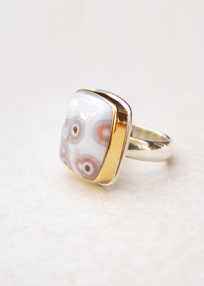 Cushion Ocean Jasper Ring | Linda Blumel