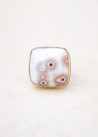 Cushion Ocean Jasper Ring | Linda Blumel