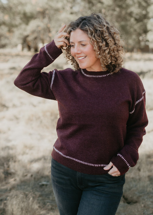 Millie Sweater in Bordeaux