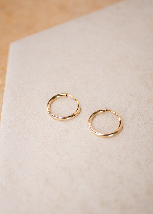 Gold Filled Endless Hoop - 12mm