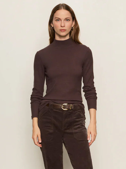 Long Sleeve Mock Neck in Semi Sweet | Sanctuary