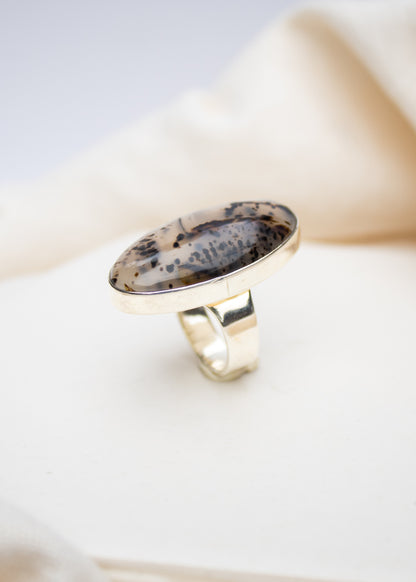 Large Oval Montana Agate Ring | Lee McAllister