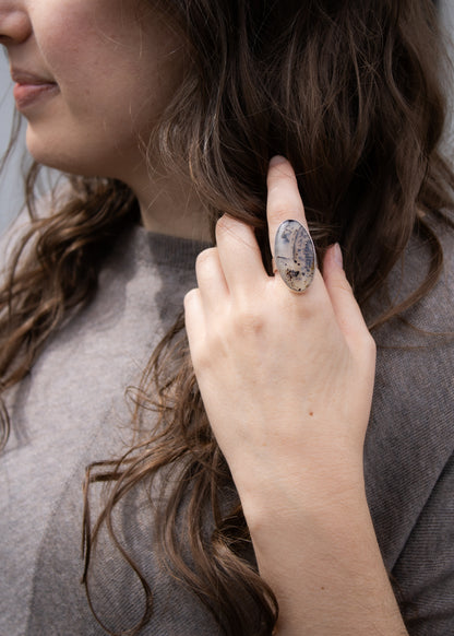 Large Oval Montana Agate Ring | Lee McAllister