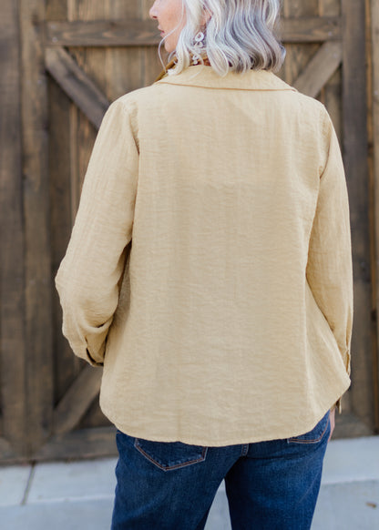 Parachute Fitted Shirt in Mustard | Cut•Loose