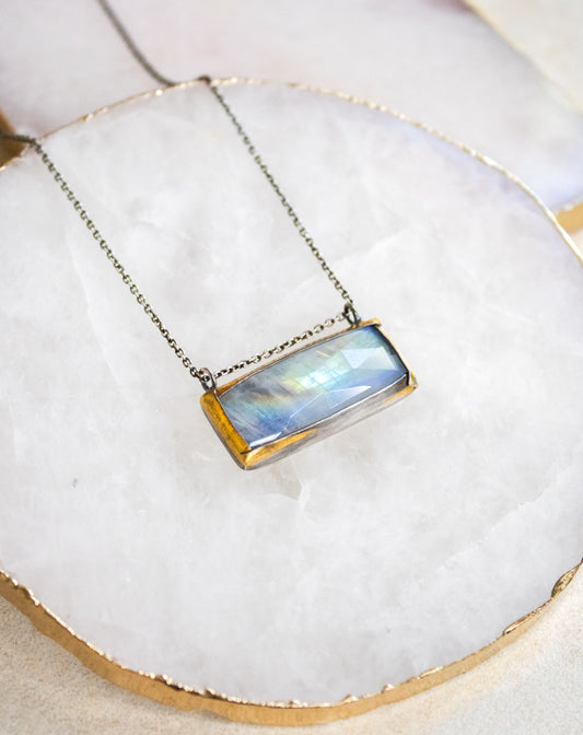 Rectangle Moonstone Necklace | Austin Titus