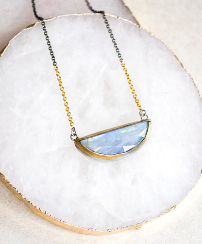 Crescent Moonstone Necklace | Austin Titus