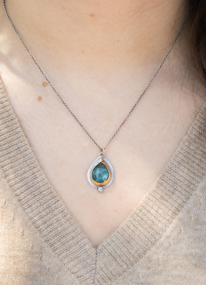 Blue Kyanite Teardrop Necklace | Austin Titus