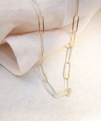 Gold Paperclip Handmade Chain Necklace | Jane Diaz