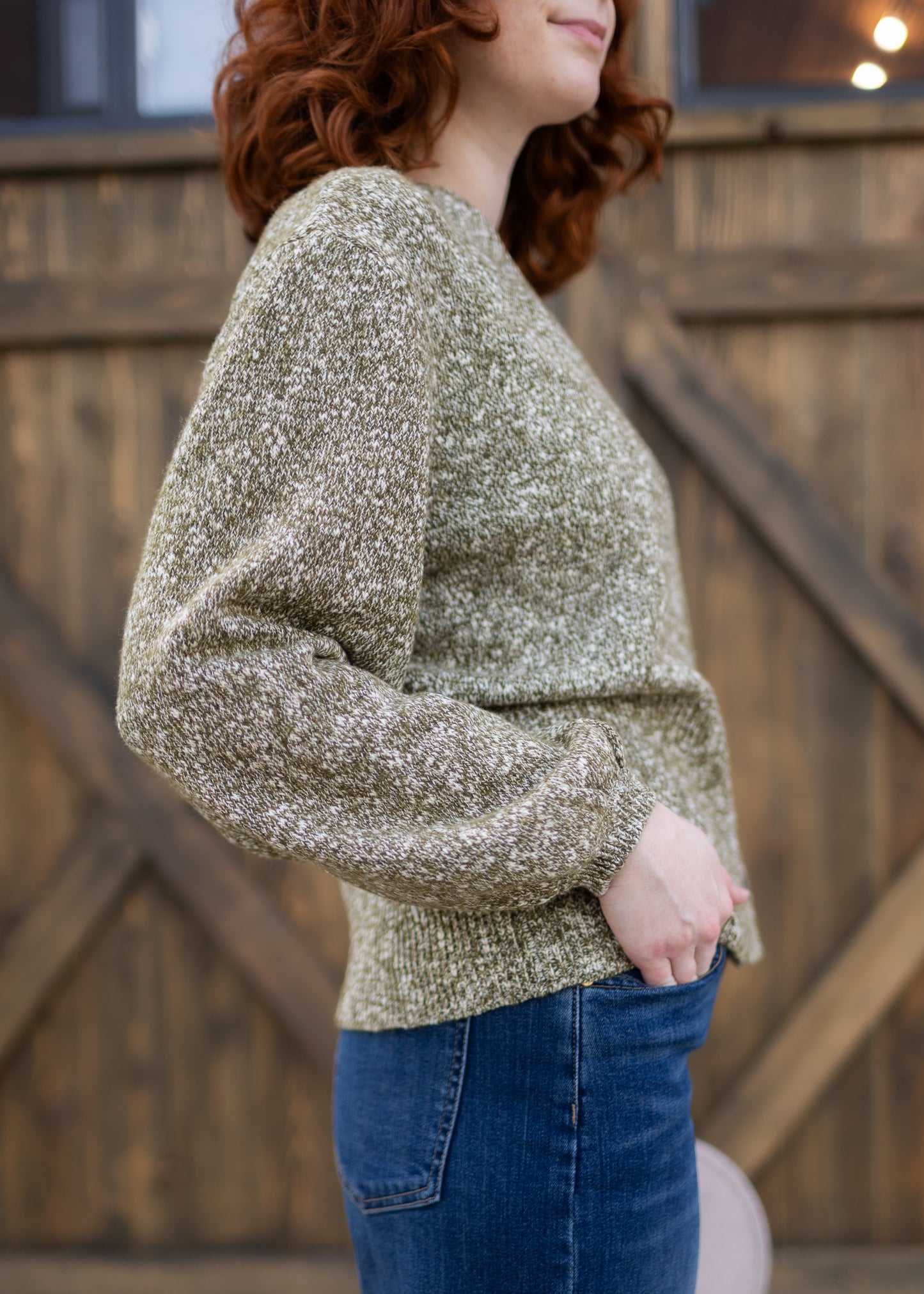 Cardigan Sweater in Olive | Liverpool