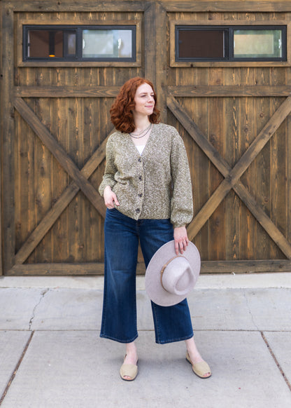 Cardigan Sweater in Olive | Liverpool