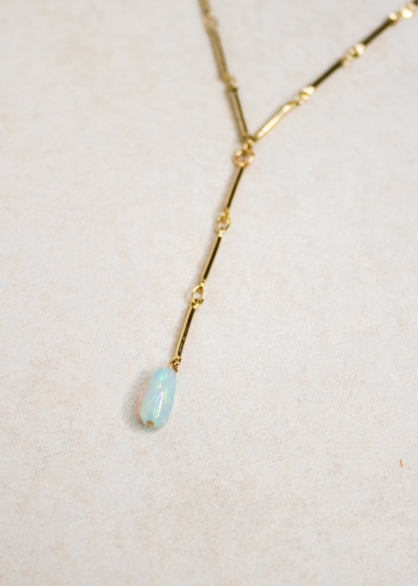 Gold Link Opal Necklace | Flying Lizard