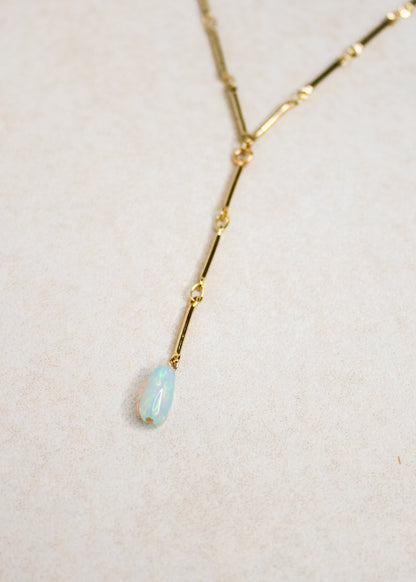 Gold Link Opal Necklace | Flying Lizard