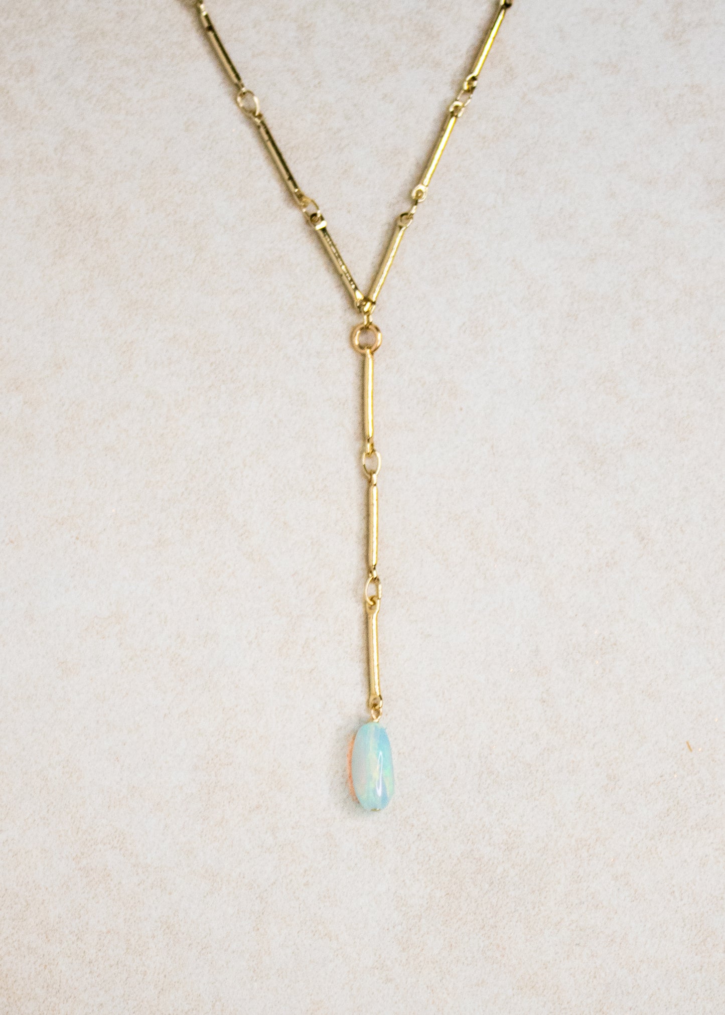 Gold Link Opal Necklace | Flying Lizard