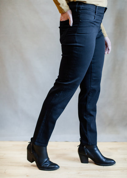 Gia Glider Slim Jean in Over Dye Black