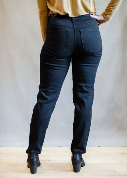 Gia Glider Slim Jean in Over Dye Black