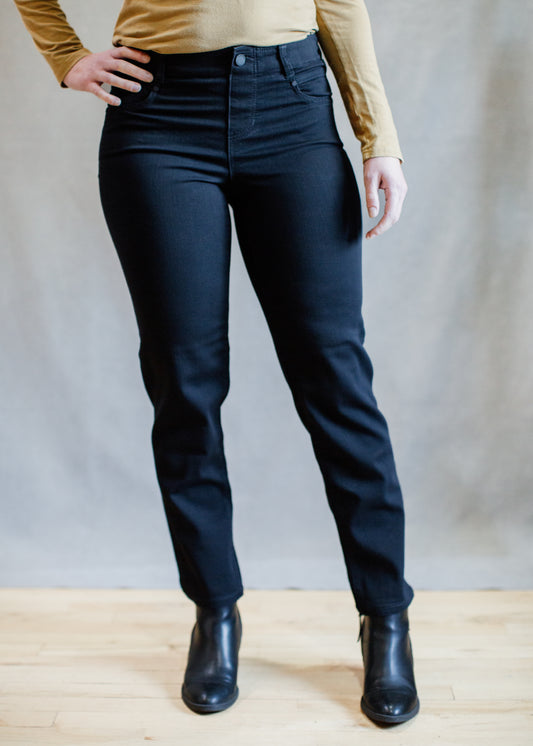 Gia Glider Slim Jean in Over Dye Black