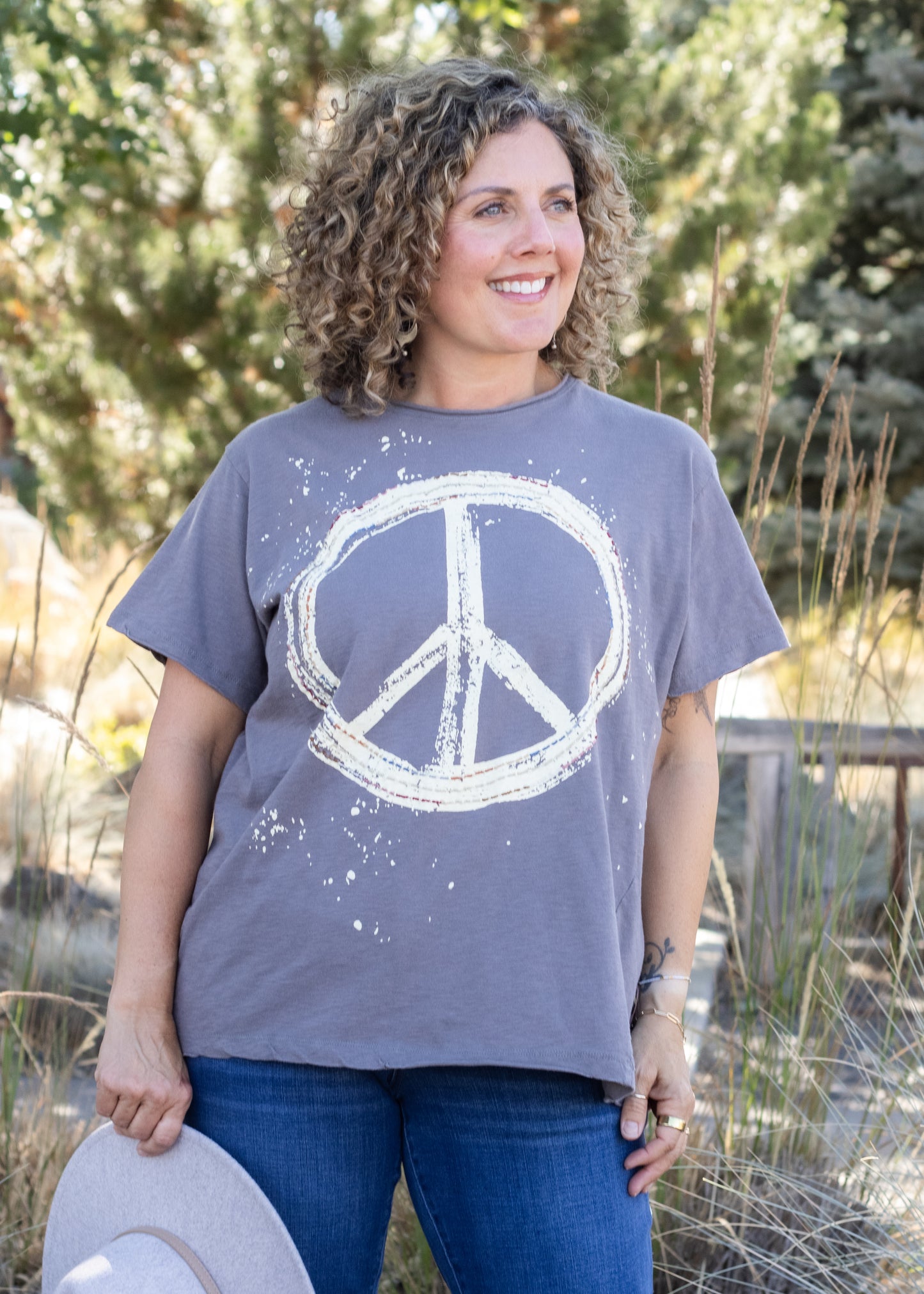 Peace Tee in Gray | Caite