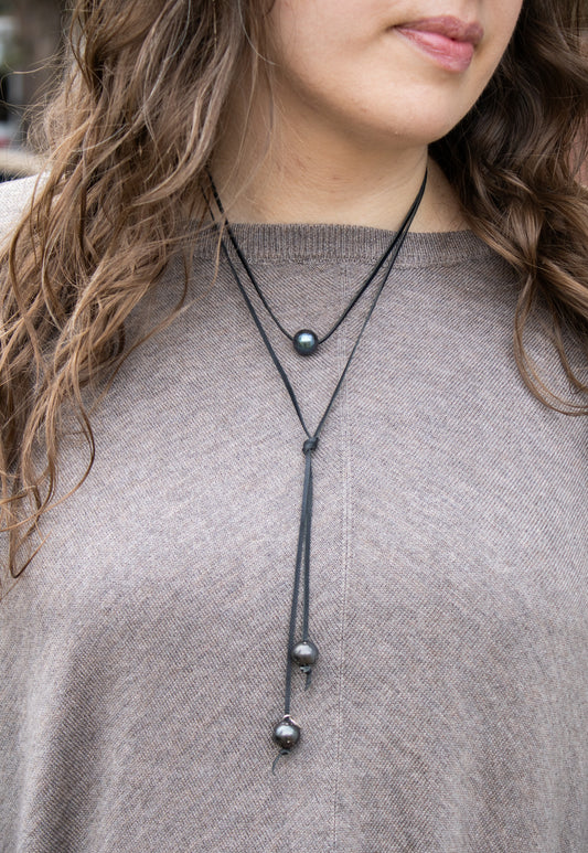 Gray Pearl Necklace | Glacier Lily