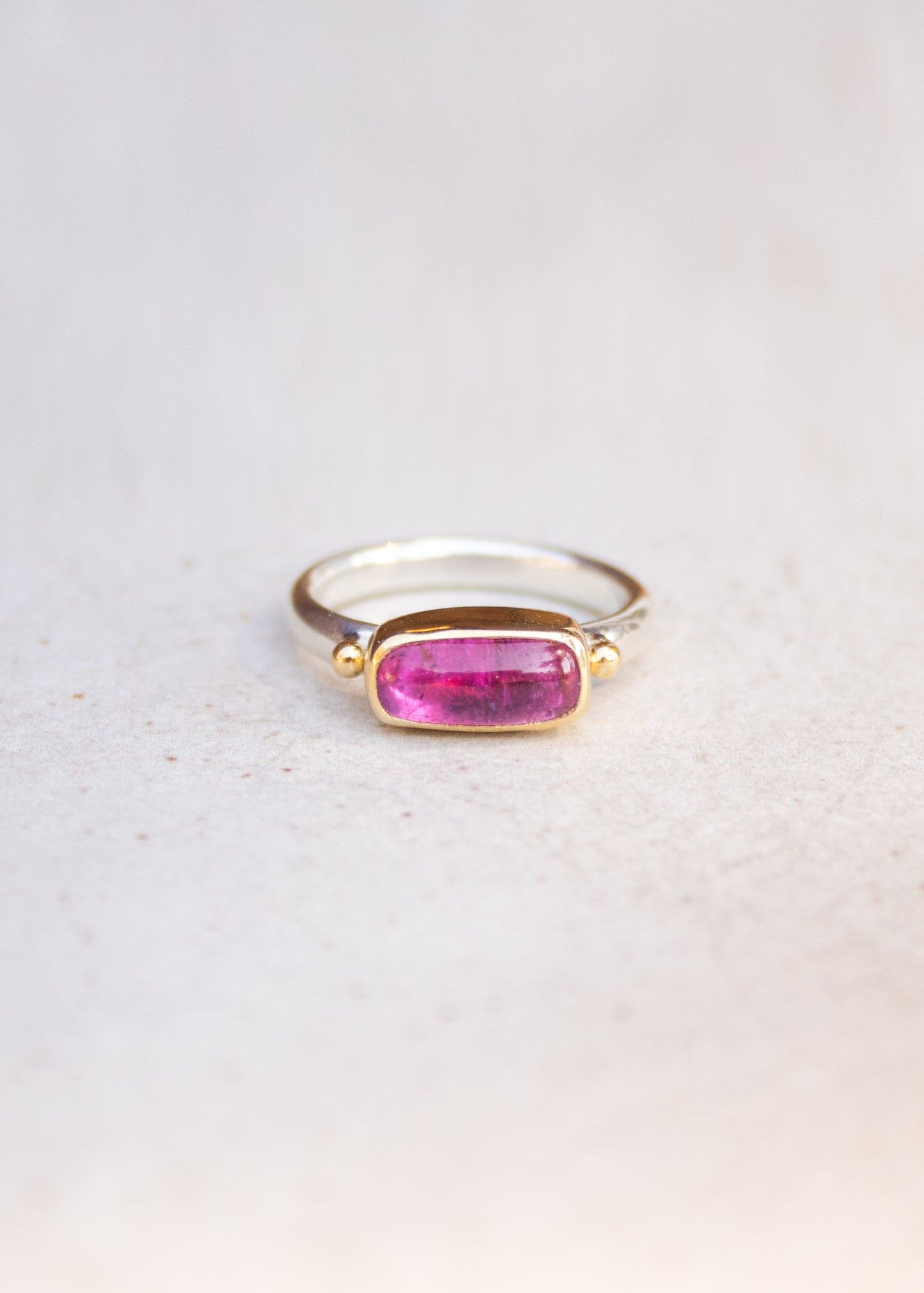 Pink Tourmaline Stacker Ring | Linda Blumel