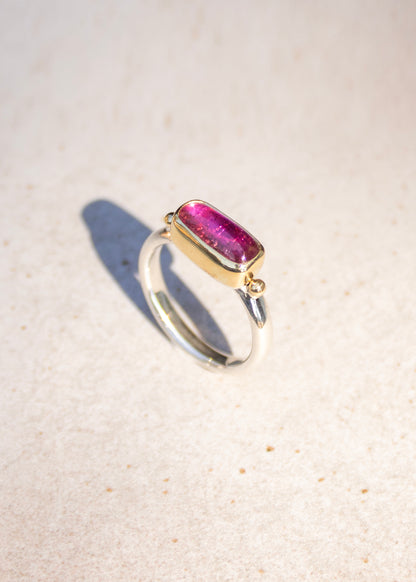 Pink Tourmaline Stacker Ring | Linda Blumel