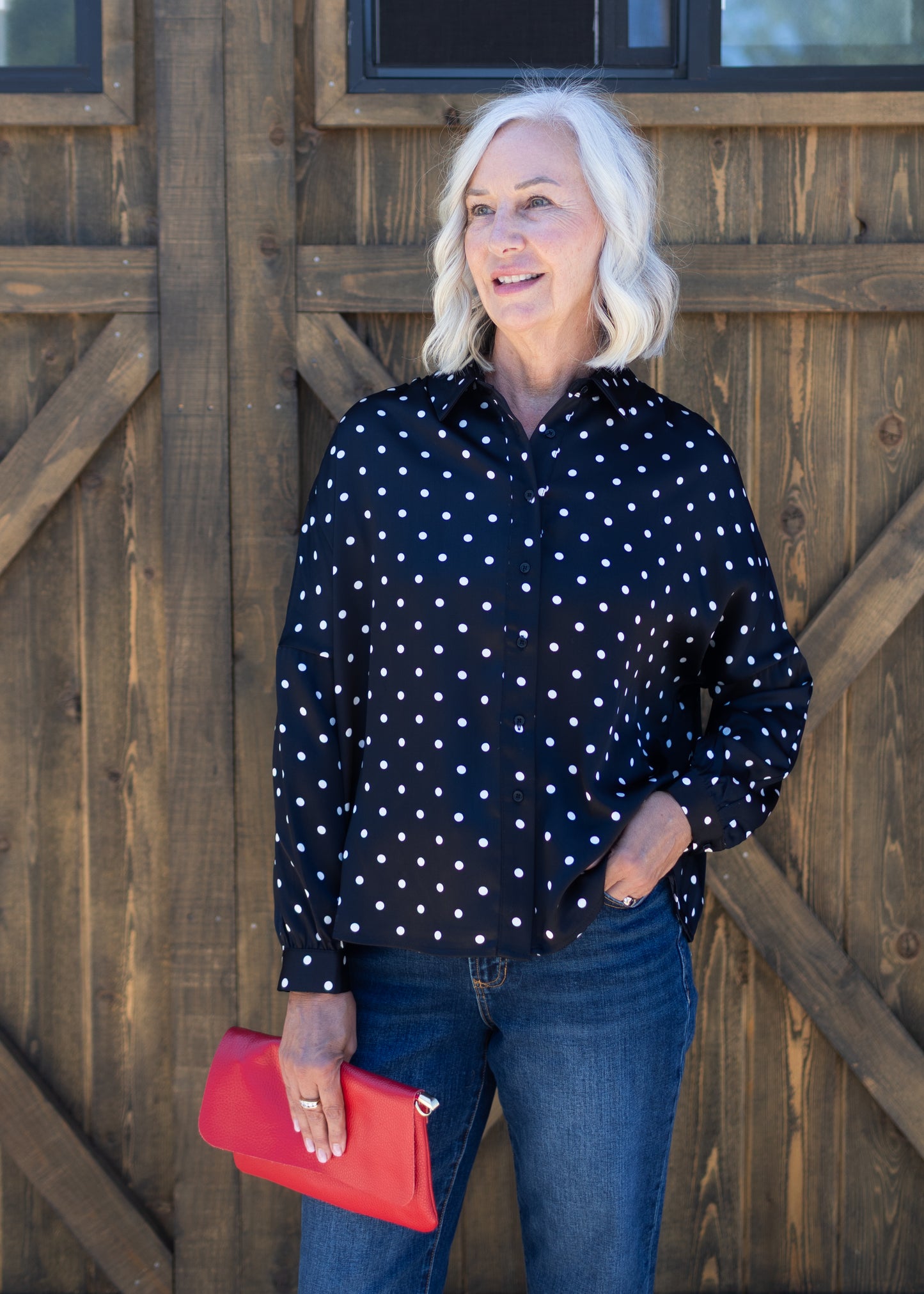 Black & White Polka Dot Blouse