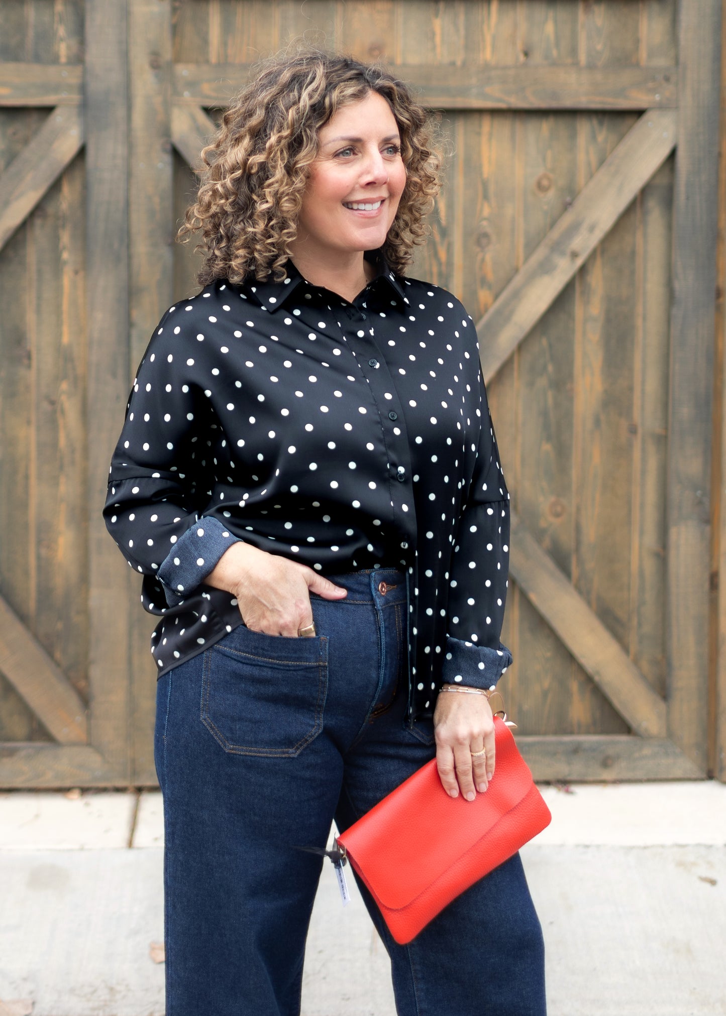 Black & White Polka Dot Blouse