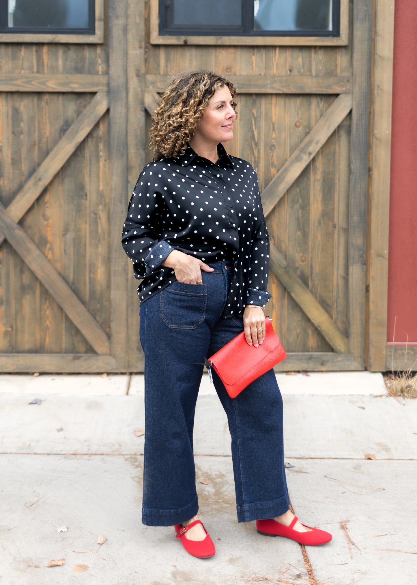 Black & White Polka Dot Blouse
