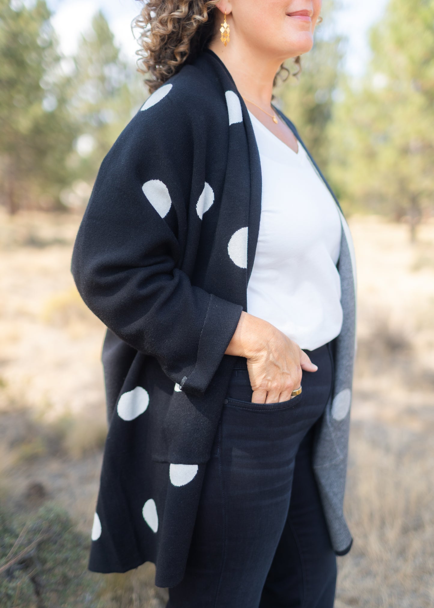 Polka Dot One Size Cardigan