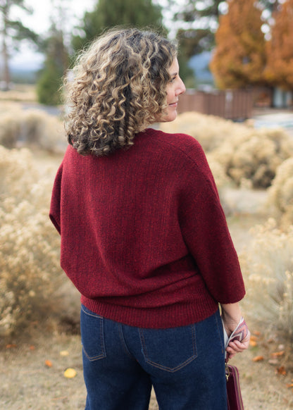 Cati Red Sparkle Sweater