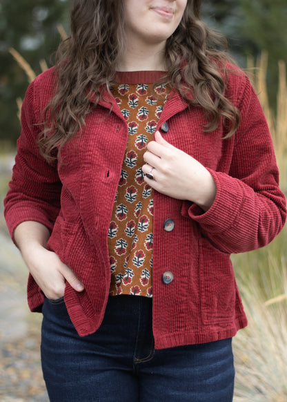 Lux Cord Jacket in Maraschino | Cut•Loose