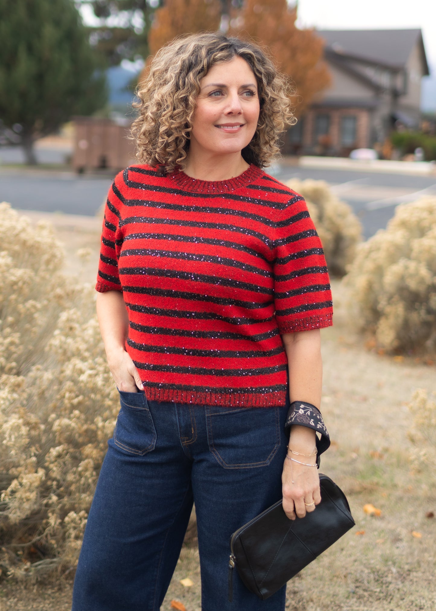 Shine Sweater Tee in Cherry | Sanctuary