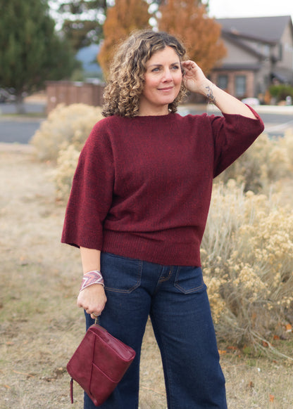 Cati Red Sparkle Sweater
