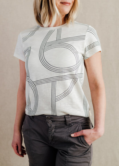 The Perfect Tee in Graphic Lines | Sanctuary