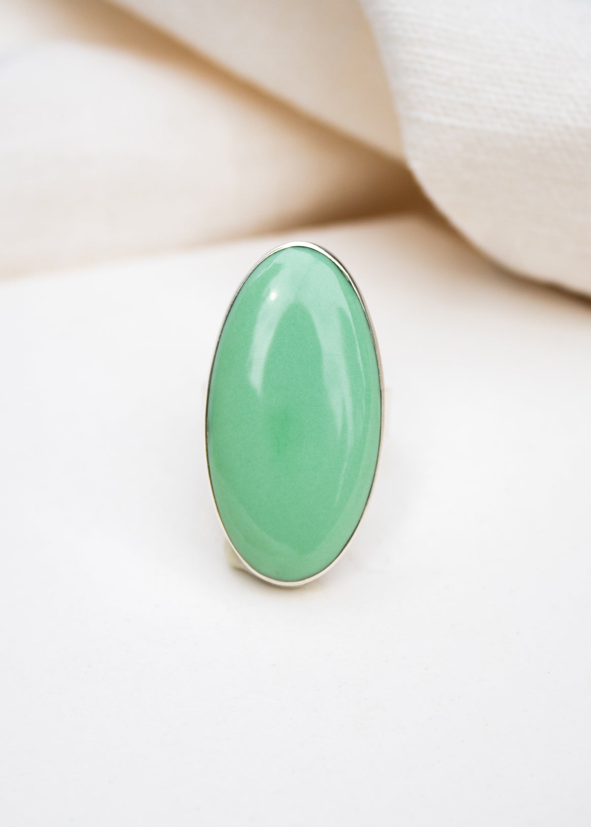 Oval Large Variscite Ring