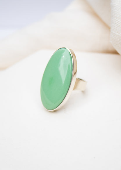 Oval Large Variscite Ring