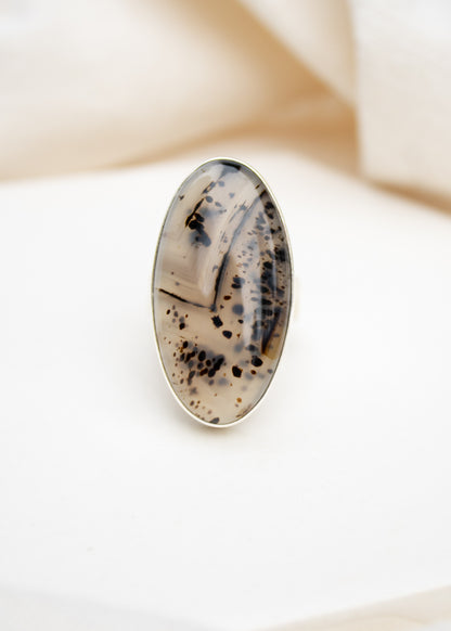 Large Oval Montana Agate Ring | Lee McAllister