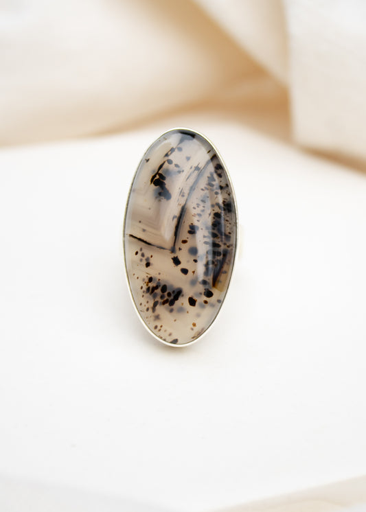 Large Oval Montana Agate Ring | Lee McAllister