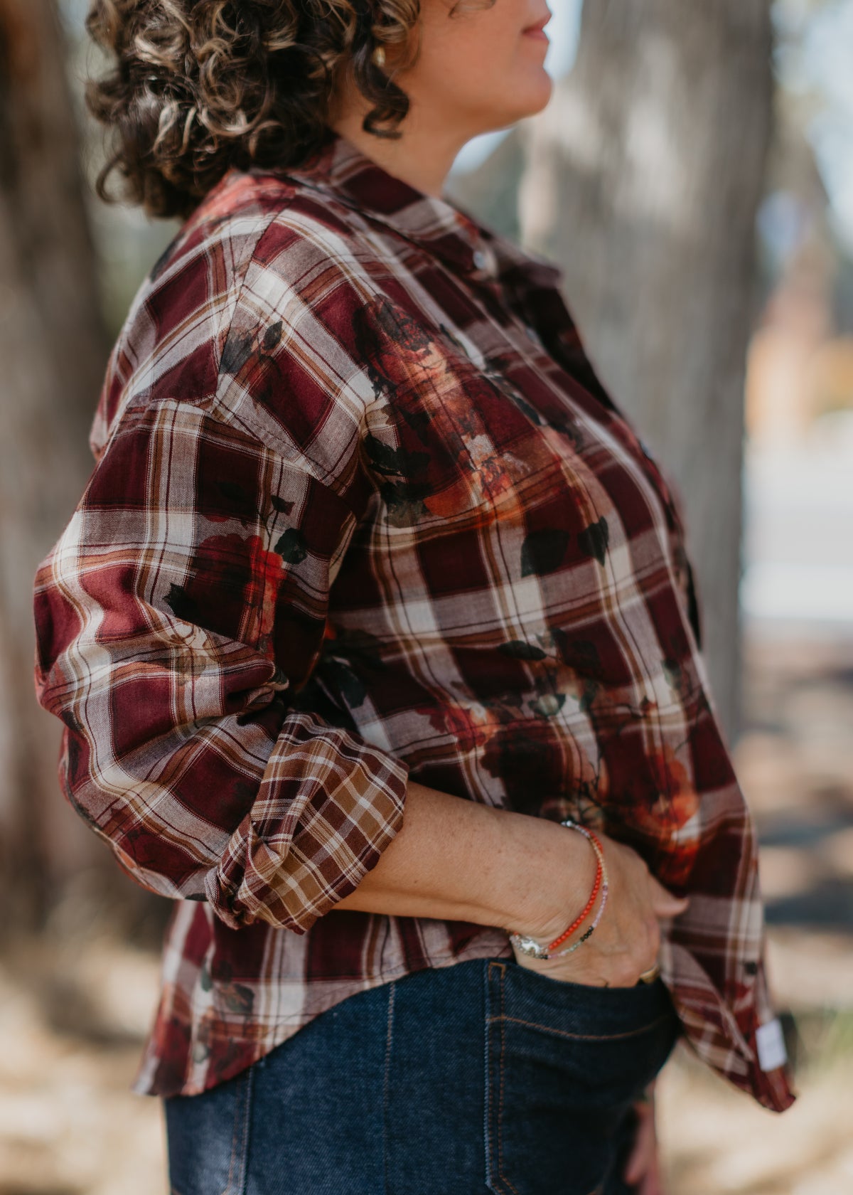 Adrianna Shirt in Rosewood Plaid | Dear John