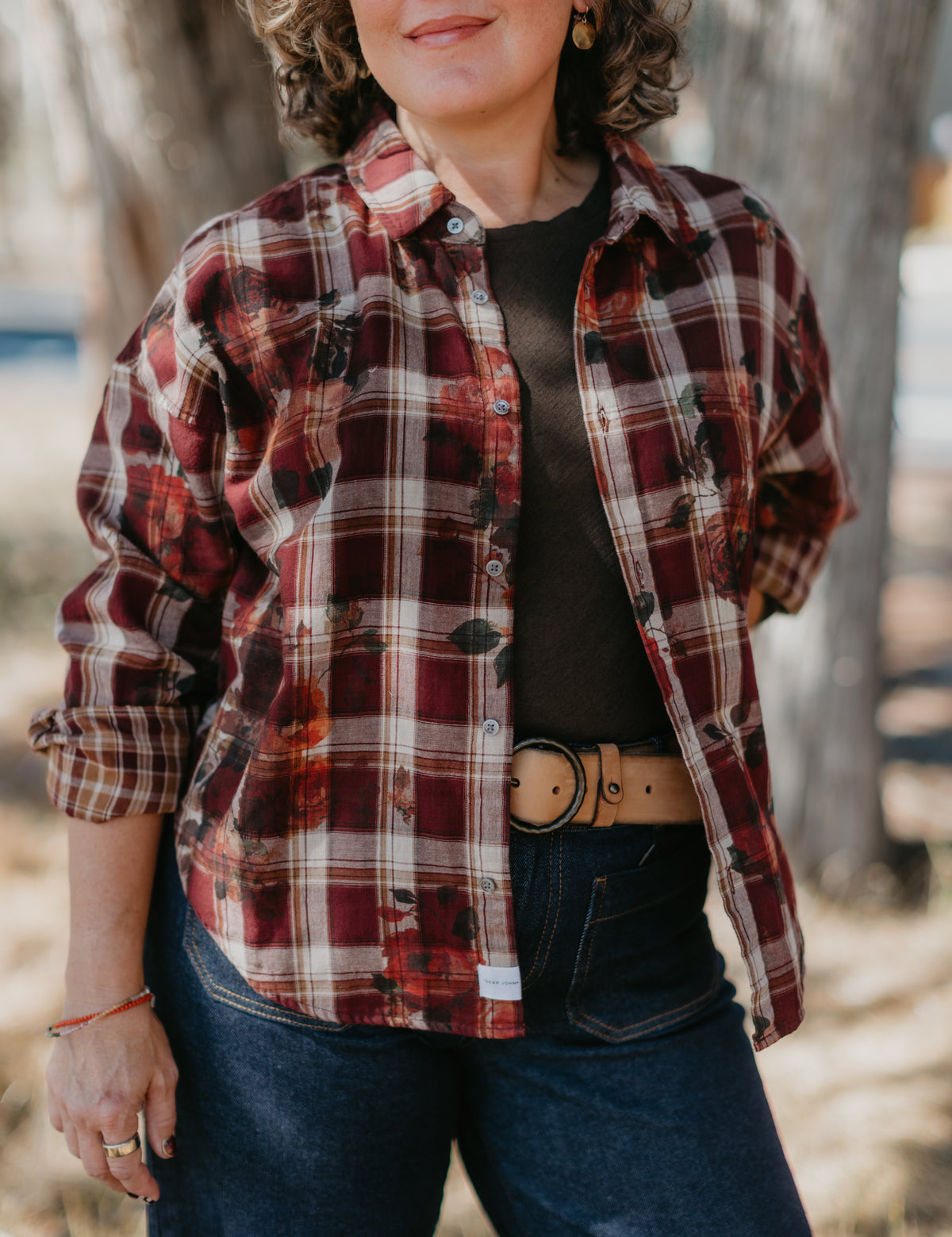 Adrianna Shirt in Rosewood Plaid | Dear John