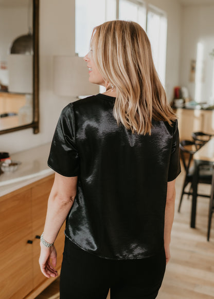 Satin Tee in Black | Sanctuary
