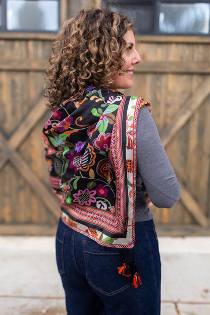 Maxima Square Silk Scarf | Johnny Was