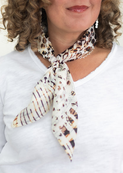 Tomlinson Geometric Silk Square Scarf