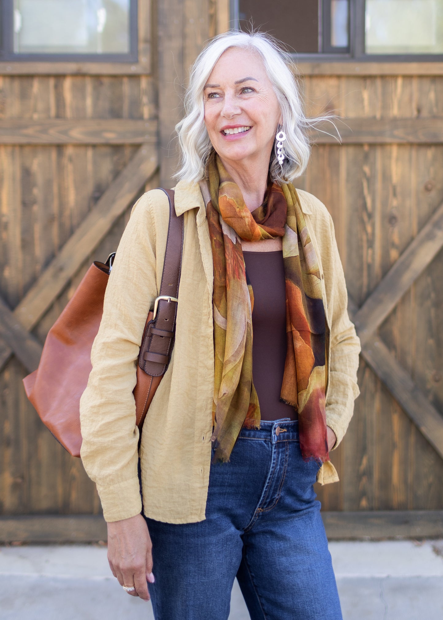 Benecio Autumnal Floral Scarf