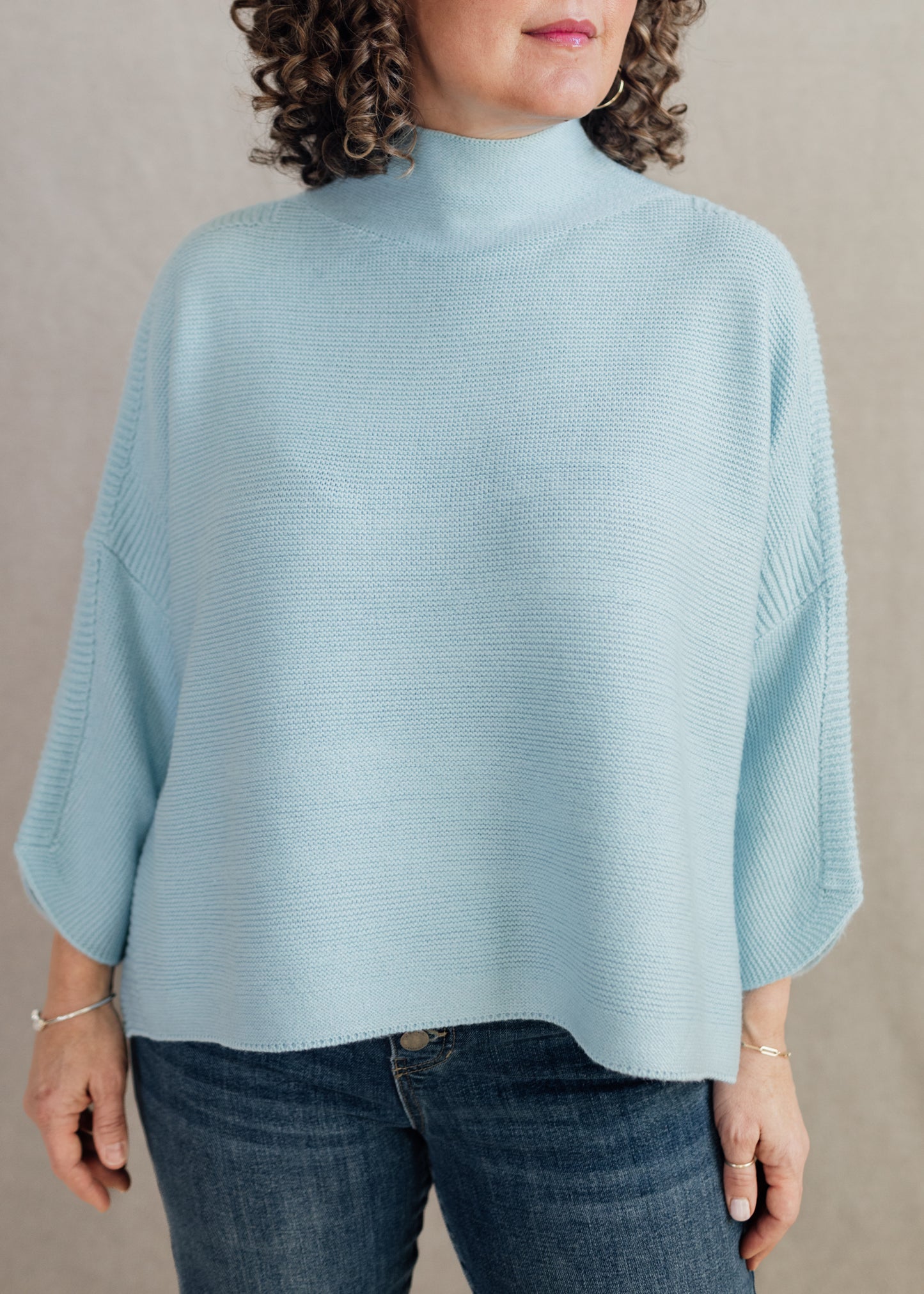 Boho One Size Sweater in Sky Blue | Kerisma