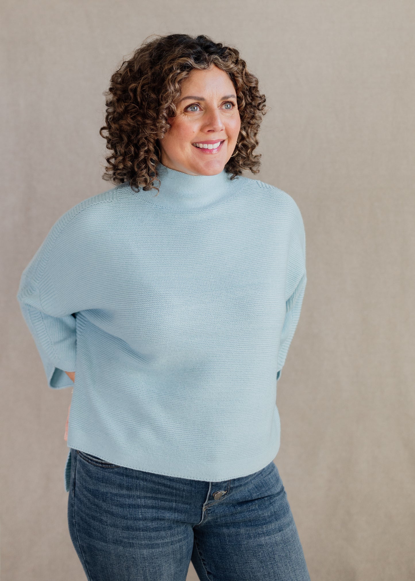 Boho One Size Sweater in Sky Blue | Kerisma