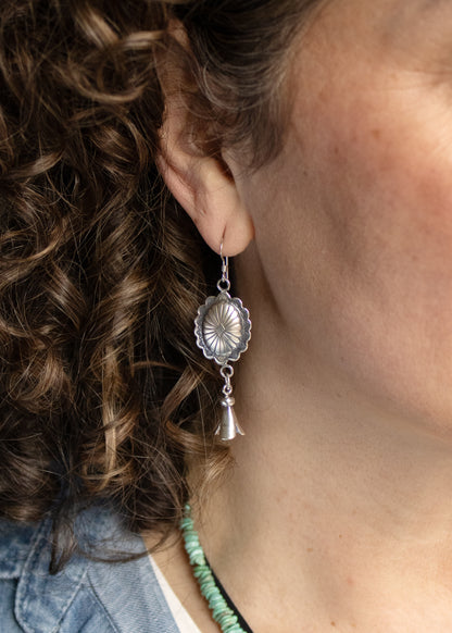 Silver Concho Blossom Earrings