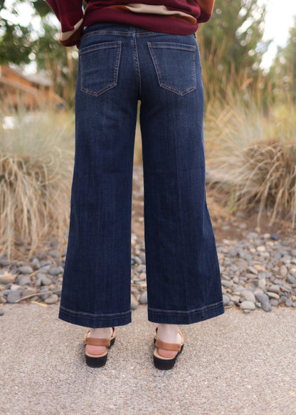 Stride Wide Leg in Eastmoor with Velvet Trim | Liverpool