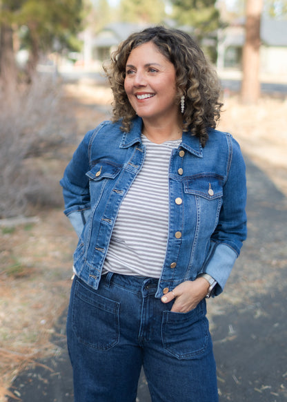 3/4 Sleeve Stripe Boatneck in Jicama | Cut•Loose